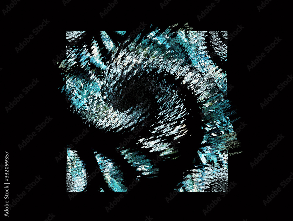 Wall mural abstract color dynamic background with lighting effect. fractal art