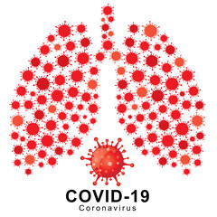 COVID-19 (coronavirus) in Chronic Lung Disease symbol vector