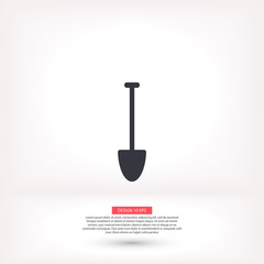 Shovel vector icon , lorem ipsum Flat design
