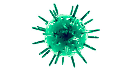 3d abstact virus vizualization