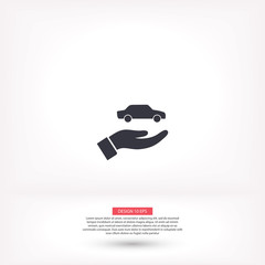 Car vector icon , lorem ipsum Flat design