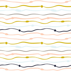 Streeppastelpatroon met stiptextuur. Eenvoudig geometrisch golfpatroon in Scandinavische stijl.