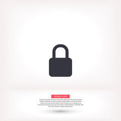 Lock - vector icon , lorem ipsum Flat design