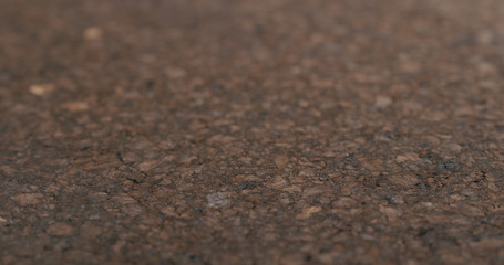 dark cork surface with oil finish
