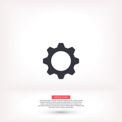 Man and cog vector icon , lorem ipsum Flat design