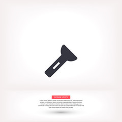 Flashlight vector icon , lorem ipsum Flat design