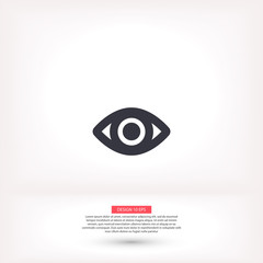 Eye vector icon , lorem ipsum Flat design