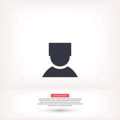 Human vector icon , lorem ipsum Flat design