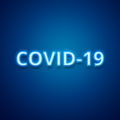  Glowing neon corona virus covid-19