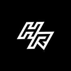 Obraz premium HR logo monogram with up to down style negative space design template