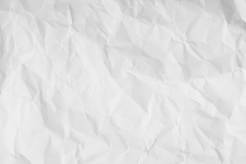 White color texture of crumpled paper, can be use as abstract background, wallpaper,  webpage, copy space for text.
