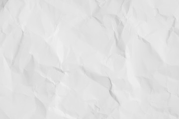 White color texture of crumpled paper, can be use as abstract background, wallpaper,  webpage, copy space for text.