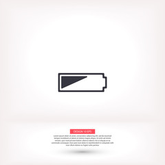 Battery vector icon , lorem ipsum Flat design