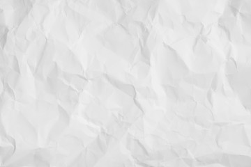 White color texture of crumpled paper, can be use as abstract background, wallpaper,  webpage, copy space for text.