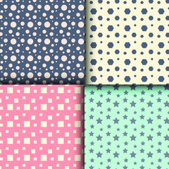 Geometric shapes seamless pattern