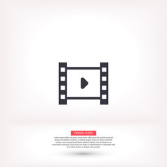 Fototapeta premium Play the film vector icon , lorem ipsum Flat design