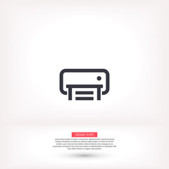 Printer vector icon , lorem ipsum Flat design