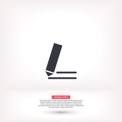 A pen vector icon , lorem ipsum Flat design