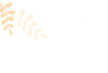 Light Orange vector doodle layout with leaves.