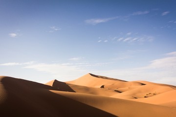 Fototapeta na wymiar sand dune in sahara, marocco