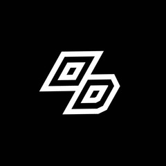 Obraz premium OD logo monogram with up to down style negative space design template