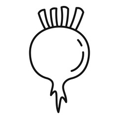 Organic beet icon. Outline organic beet vector icon for web design isolated on white background