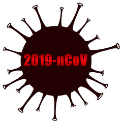  coronavirus silhouette vector graphic.