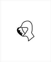mask with man flat icon,vector best illustration design icon.