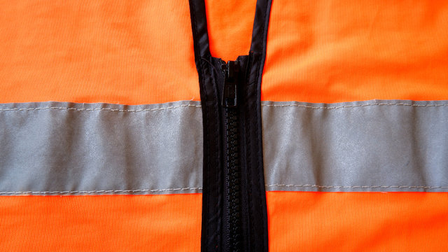 Close up of safety jacket