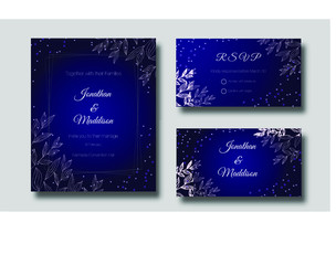 Elegant wedding invitation template design