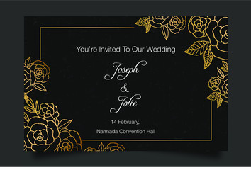 Luxury wedding invitation design template