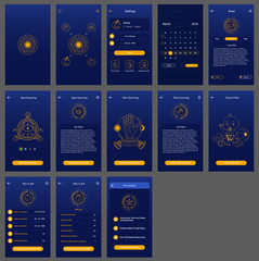 horoscope ui design app mobile user interface vector