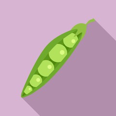 Peas legumes icon. Flat illustration of peas legumes vector icon for web design