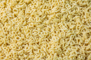 Background Of Are Plane Of Word Shape Pasta Raw Texture 