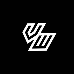 logo monogram with up to down style negative space design template