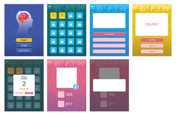 quiz game ui design mobile user interface