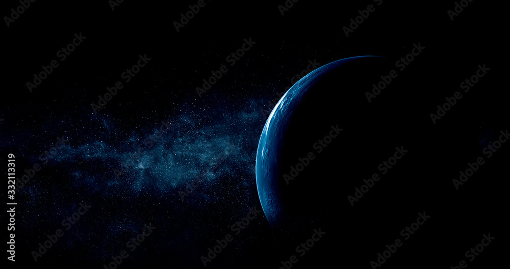 Wall mural image of outer space. . mixed media
