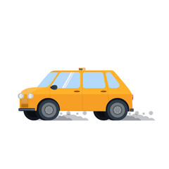 Fototapeta na wymiar Taxi car. Vehicle. Vector illustration