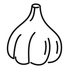 Vegetable garlic icon. Outline vegetable garlic vector icon for web design isolated on white background