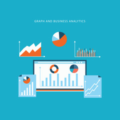 monitor report graph and business analytics