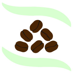 coffee beans on white background