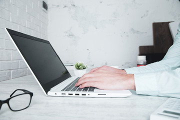 man working in computer