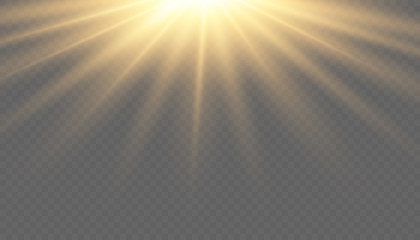 Obraz premium Vector transparent sunlight special lens flash light effect.front sun lens flash. Vector blur in the light of radiance. Element of decor.