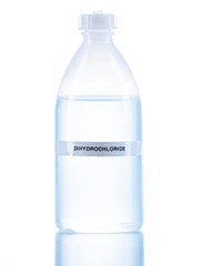 disinfectant, sanitizer in plastic packaging on a white background