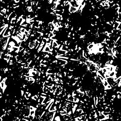 The grunge texture is black and white seamless. Abstract monochrome repeating background