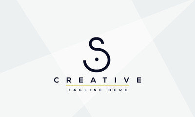Simple Elegant Letter S Logo Design. Modern minimalist S SS creative initials based vector icon template.