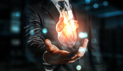 Innovative medicine concept. Heart symbol