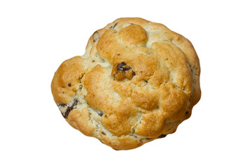 Chocolate cookies on wooden table