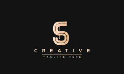Simple Elegant Letter S Logo Design. Modern minimalist S SS creative initials based vector icon template.