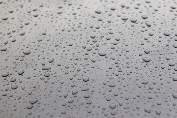drops of water on the car